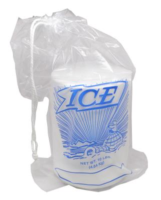 China 8Lb 10Lb 20Lb Reusable Ice Bags With Cotton Drawstring Closure for sale