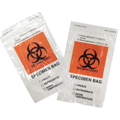 China Anti Dust Thickness 180 Micron Biohazard Sample Bags Custom Made for sale