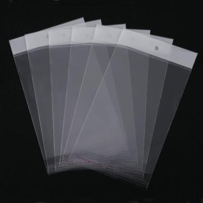 China Self Adhesive HDPE LDPE OPP Plastic Header Bag OEM White Clear for sale