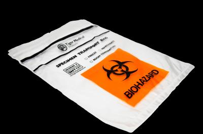 China Custom Made Zipper Biohazard Specimen Transport Bags For Medical Test for sale