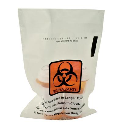 Chine Soudure à chaud transparente de sac de transport de spécimen du Biohazard 8x10cm à vendre