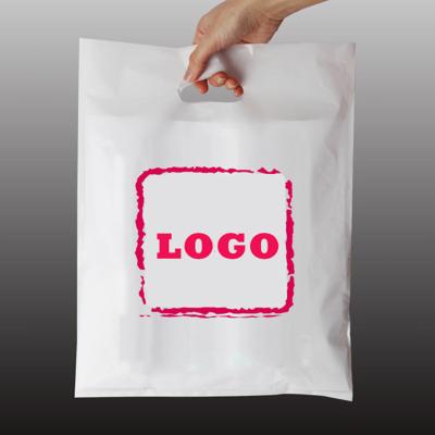 China OEM LDPE HDPE Poly Plastic Bag For Clothes Handle Shopping Bags for sale