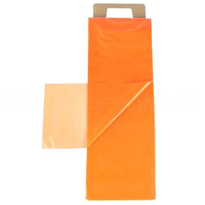 China OEM ODM LDPE Thickness 0.8Mil Orange Newspaper Bags Heavy Duty for sale