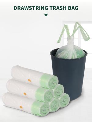 China Eco Friendly Thick 0.05mm Recyclable Garbage Bags With Drawstring for sale