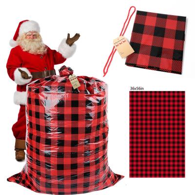 China Waterproof LDPE Plastic Drawstring Gift Bag For Christmas for sale