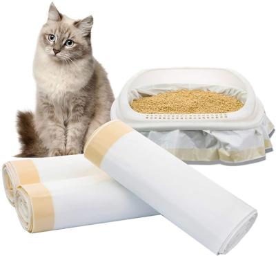 China Jumbo Drawstring Scented LDPE Cat Litter Liner Bags for sale