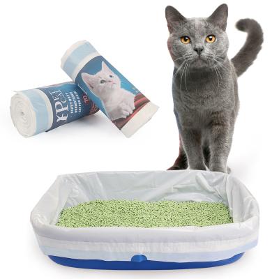 China Drawstring 50 Micron Thickness LDPE Cat Litter Box Bags for sale
