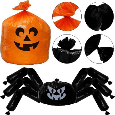 China Halloween Jumbo Spider Pumpkin Lawn Leaf Bags Party Decor for sale