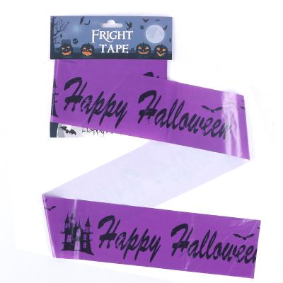 China ISO9001 Halloween Fright Tape 0.04mm Party LDPE Caution Banner for sale