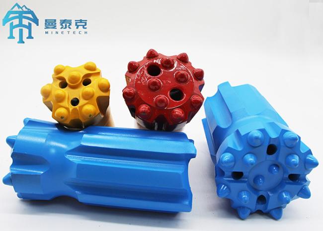R32 64mm Retract Button Bit angled view
