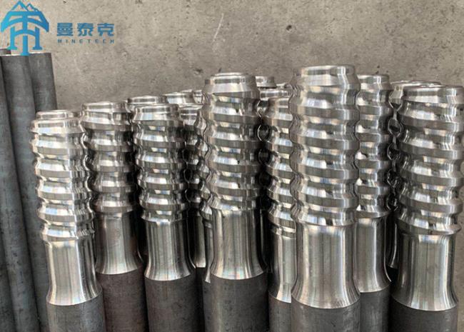 Side view of T38 Thread Drill Rod showing full length