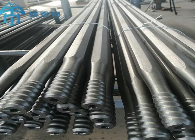 Hexagonal T38 Thread Drill Rod with measurement markings