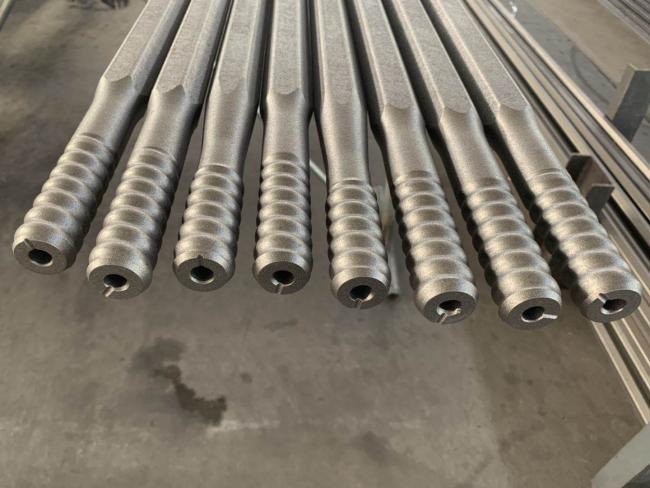 Threaded Drill Rod in industrial setting