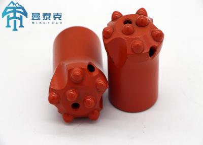 China Dependable Short Skirt Tapered Button Bit 2 Flushing Holes 42mm for sale