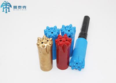 China Hard 34mm Rock Drilling Tools Taper Spherical Drill Button Bits for sale