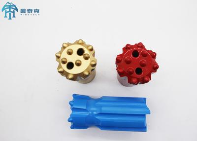China Buto de botón retráctil certificado ISO9001 para perforación lisa Diámetro 45-152 mm en venta