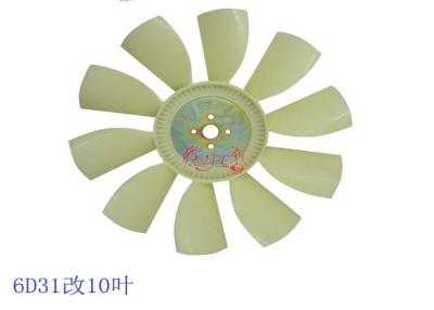 Chine Fan de moteur de pièces d'excavatrice refroidissant la pale de ventilateur de 6D31 ME018185 avec 4 trous 10 pales de ventilateur pour HD700-5 HD700-7 SK200 à vendre