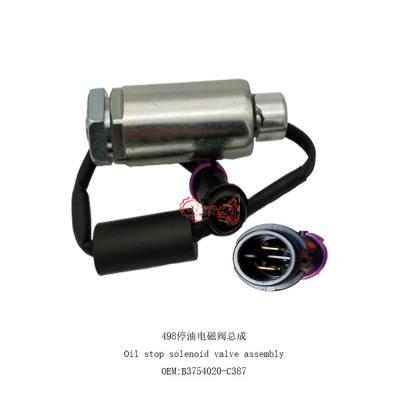 China Oil Stop Solenoid Valve Assmbly For DACHAI 498 B3754020-C387 for sale