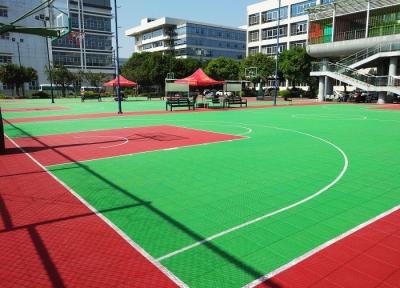中国 容易な設置高性能に床を張る携帯用屋外のバスケットボール コート 販売のため