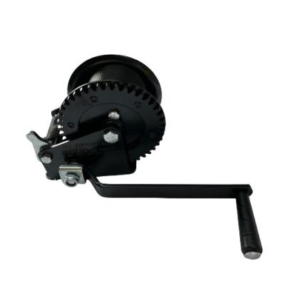 China 1000lbs Black Marine Trailer Winch Pulling Winch With Strap And Hook à venda