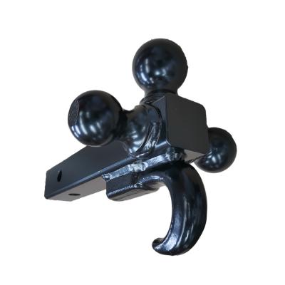 China Black TRI Ball Mount With Hook Welded Steel Hitch Balls for sale