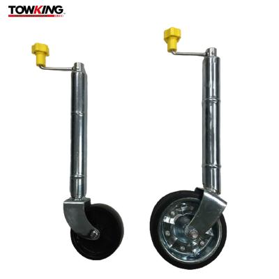 China Adjustable Solid 240mm Lifting Trailer Jockey Wheel Without Clamp for sale