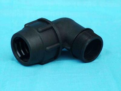 China Black PE Pipe Fittings Corrosion Resistant Polyethylene Water Pipe Fittings for sale