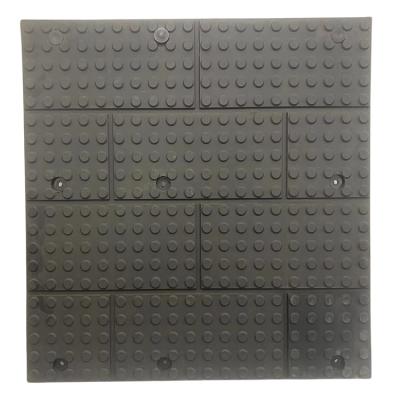 China Floor Large Black Rubber Mat Embedded With 4mm Steel Plate for sale