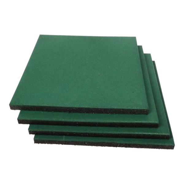 Quality Interlocking Tiles 20X20X1 Heavy Duty Rubber Tile Green Non-Slip Outdoor Rubber Flooring Mat For Playground Park for sale