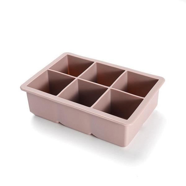 Quality Large Size Silicone Ice Cube Molds With Leak Proof Removable Lid Square Ice Cube for sale