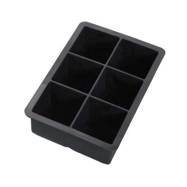 Quality Large Size Silicone Ice Cube Molds With Leak Proof Removable Lid Square Ice Cube for sale