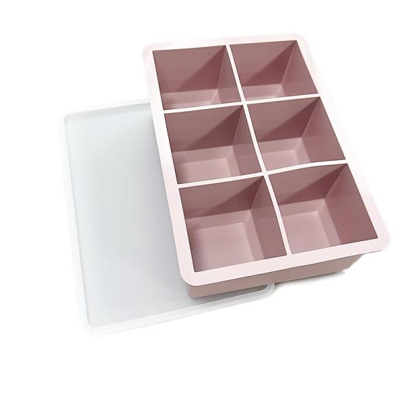 Quality Silicone Ice Cube Trays with Lid Easy Release Big Ice Cube Molds for Whiskey for sale