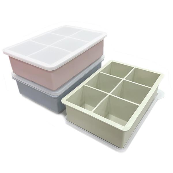 Quality Silicone Ice Cube Trays with Lid Easy Release Big Ice Cube Molds for Whiskey for sale