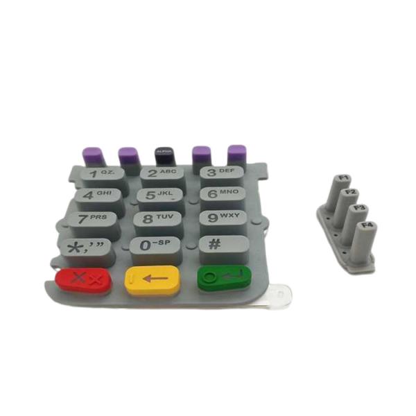 Quality Silicon Rubber Keypad For Verifone Vx520 POS Terminal With Silk Printing Logo for sale