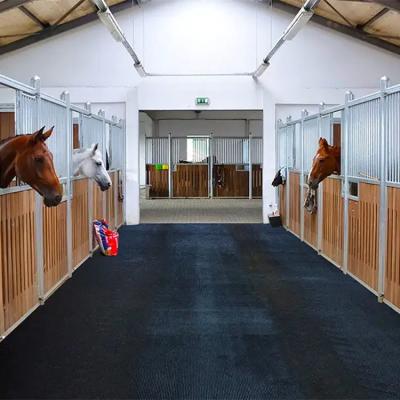 China American Floor Mats Horse Stable Mats Heavy Duty Stall Mats Durable Rubber Flooring Solid Black 1/2