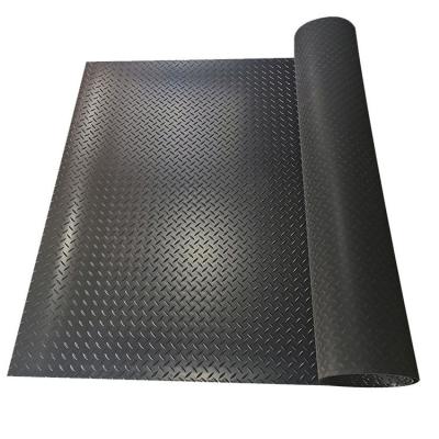 China Rubber Diamond-Plate Rubber Flooring Rolls With 3 Mm X 4 Ft X 3 Ft Rolls Black Color for sale