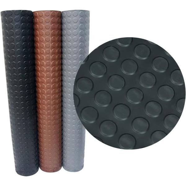 Quality E-Purchasing Coin Patterned Rubber Flooring Rolls With Size 9m X 1.5m Gray Color for sale