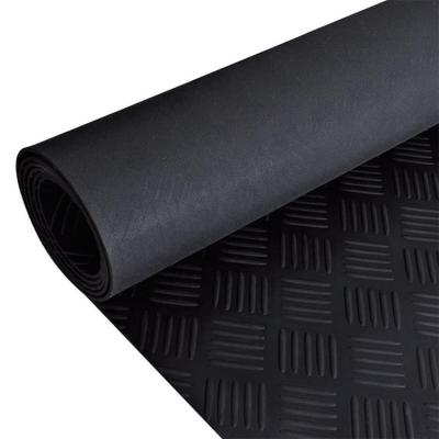 China Anti-Slip Checker Rubber Flooring Mats Five 5 Bars Safety Horse Stable Rubber Matting horse trailer ramp flooring for sale