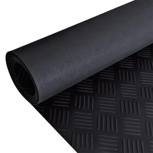 Quality Anti-Slip Checker Rubber Flooring Mats Five 5 Bars Safety Horse Stable Rubber Matting horse trailer ramp flooring for sale