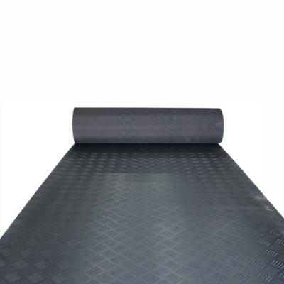 China Premium Anti Slip Checker Plate Design With Additional Tear Strength Stall Mattress Rubber Mat Roll for sale