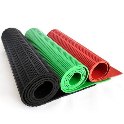China 10m Horse Stall Mattress Wide And Fine Ribbed Rubber Sheet Rolls for sale