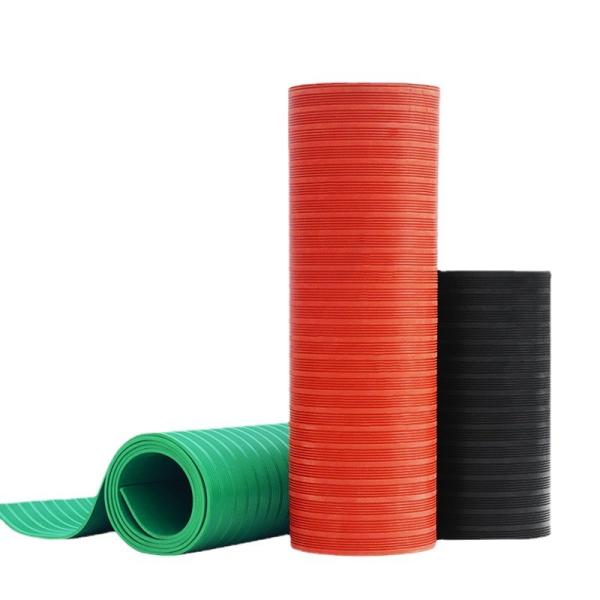 Quality 10m Horse Stall Mattress Wide And Fine Ribbed Rubber Sheet Rolls for sale