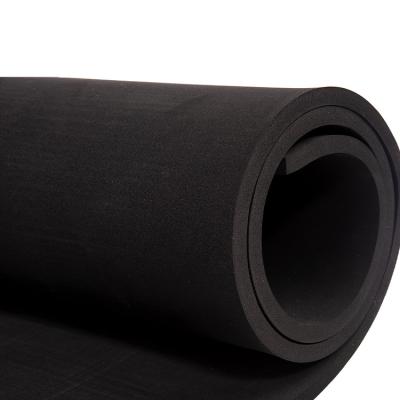 China Black Flexible Durable Fireproof Shock Absorption 1m Width 2m Length Rubber Stable Wall Mats for sale