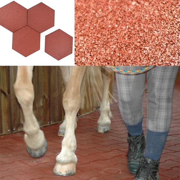 Quality Wear-Resistant Hexagon Rubber Bricks Rubber Tiles Outdoor Interlocking Rubber for sale