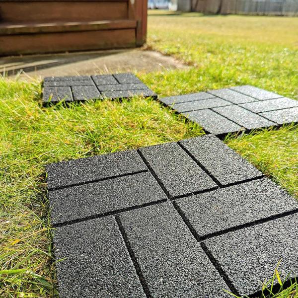 Quality UV Resistance Rubber Patio Slabs Outdoor Rubber Patio Tiles Rubber Mats for sale