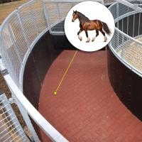 Quality Farm Colorful Horse Walker Matting Rubber I Beam Tiles Dog Bone Mats for sale