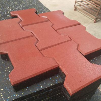 China Shock Absorbing Red Color Rubber Horse Walker Matting 160 X 200 X 20mm for sale