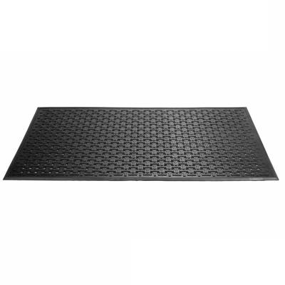 China Commercial Rubber Mat With Drainage Holes Kitchen Dog Bone Mat With Bevel Edge for sale