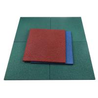 Quality 500mm Rubber Playground Tiles Rubber Tiles Green Or Red Rubber Mats for sale