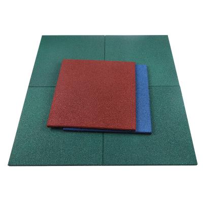 China 500mm Rubber Playground Tiles Rubber Tiles Green Or Red Rubber Mats for sale